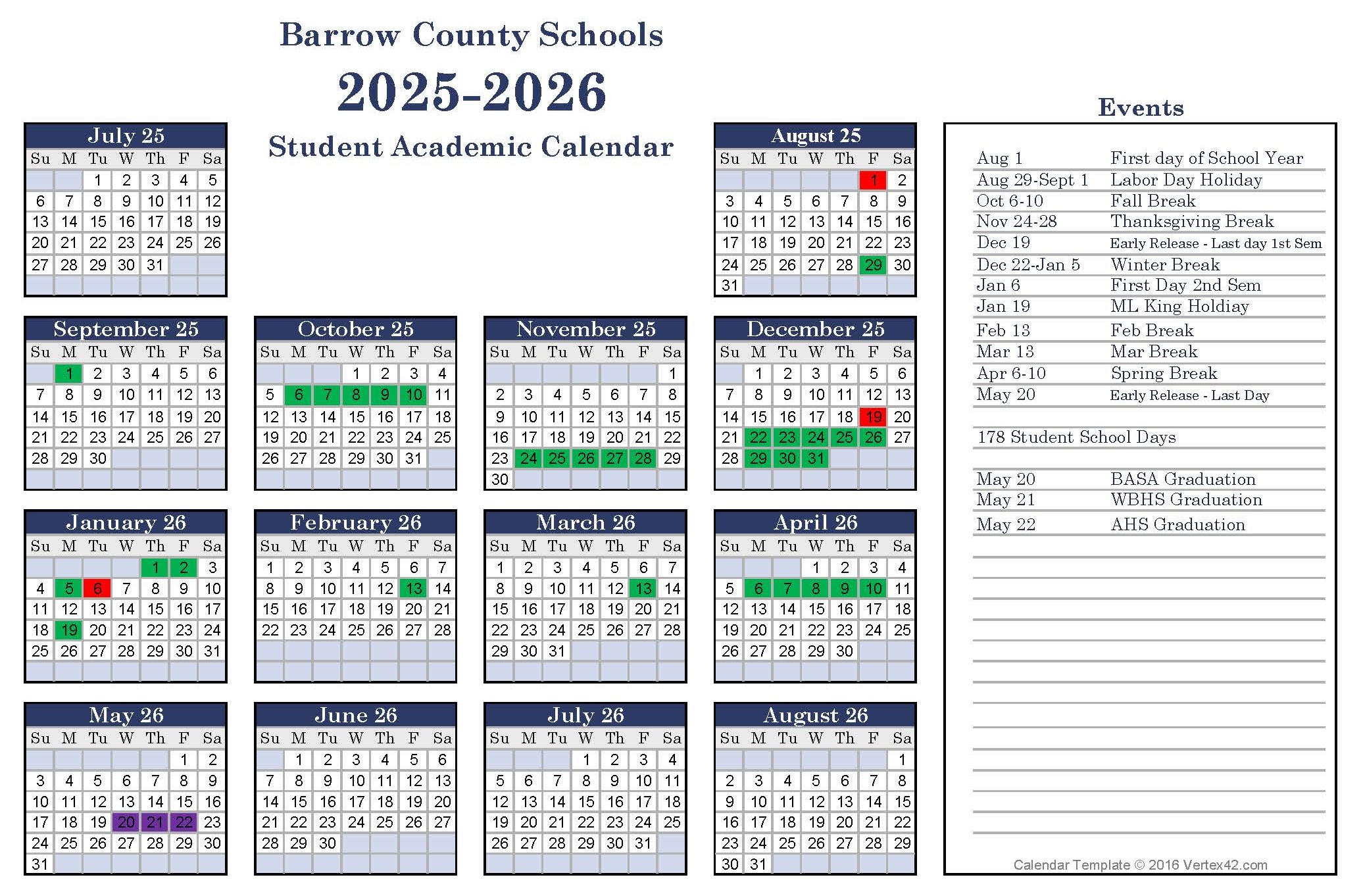25-26 student calendar