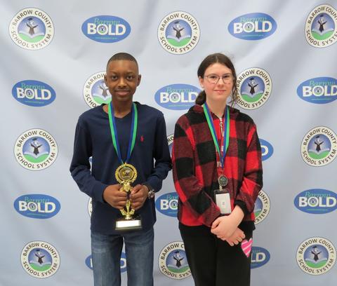 District Spelling Bee Winner and Runner-Up