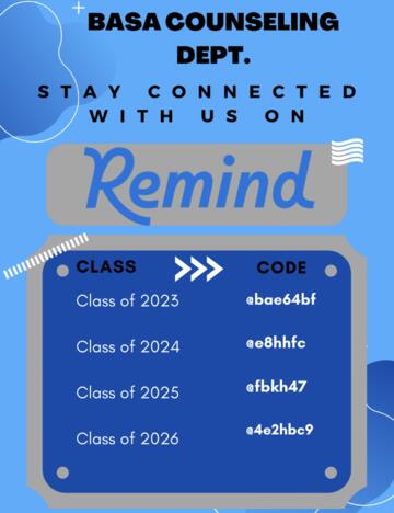 Remind codes for classes