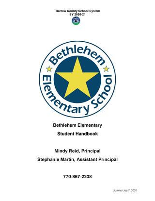 Bethlehem Elementary Student Handbook image