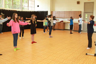 Students dancing